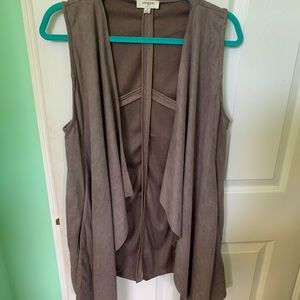 Taupe/ brown suede like vest.